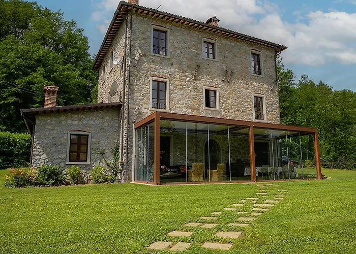 Casa Di Pietra En El Norte De Lucca, Toscana Villa Camporgiano
